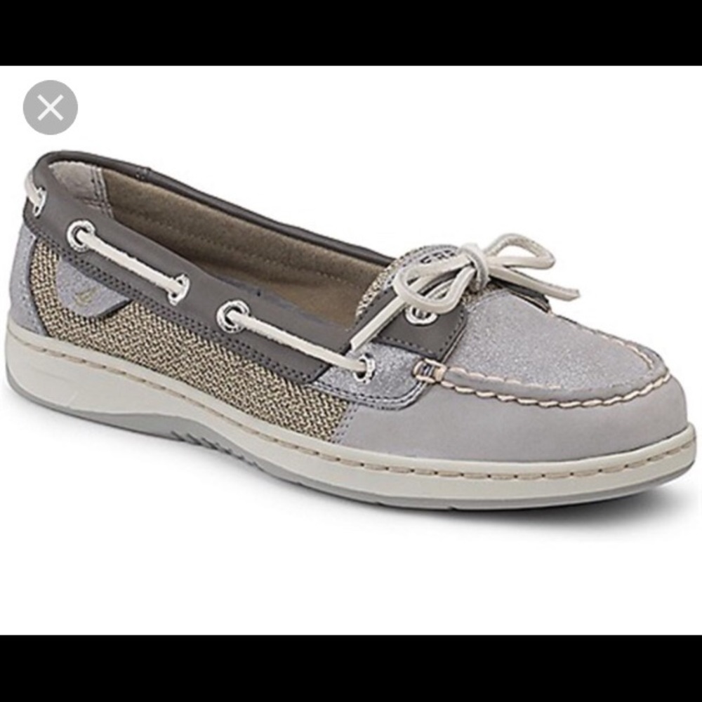 Sperry Angelfish Grey Sparkle Loafer